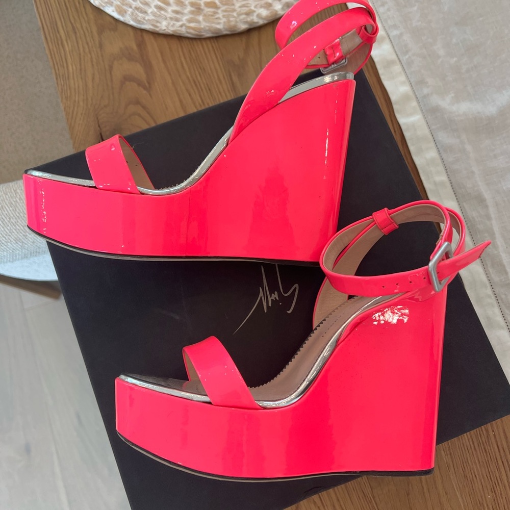Giuseppe Zanotti Hot Pink Wedges